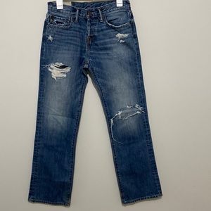Abercrombie and Fitch distressed bootcut jeans